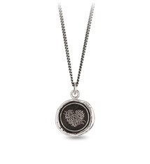 Pyrrha Necklace - You Live in My Heart Oxidized Sterling Silver
