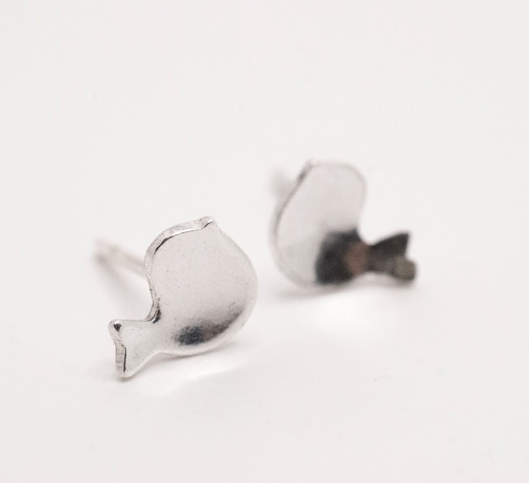 Fire & Grace Silverworks - Marian De Gier - CCBC Earrings - Bird Studs