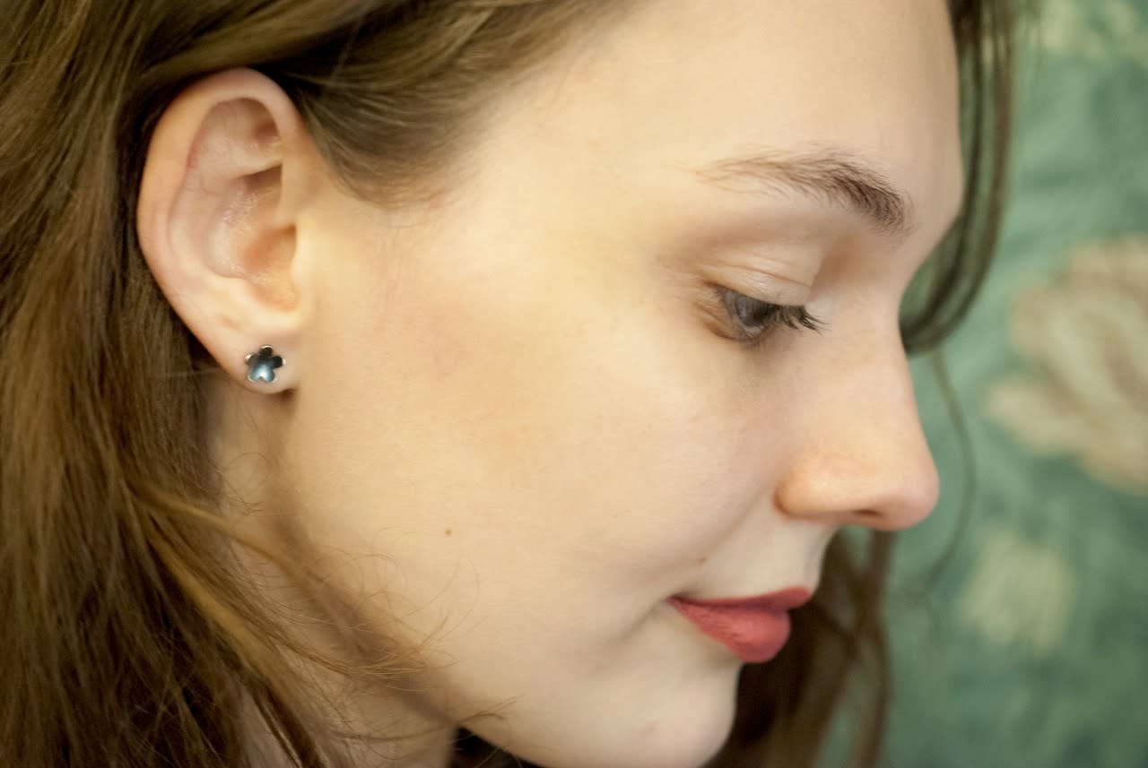 Fire & Grace Silverworks - Marian De Gier - CCBC Earrings - Flower Studs