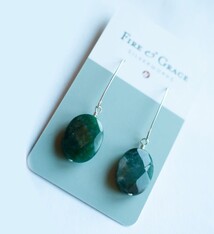 Fire & Grace Silverworks - Marian De Gier - CCBC Earrings - Gem Drop - Jasper