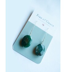 Fire & Grace Silverworks - Marian De Gier - CCBC Earrings - Gem Drop - Jasper