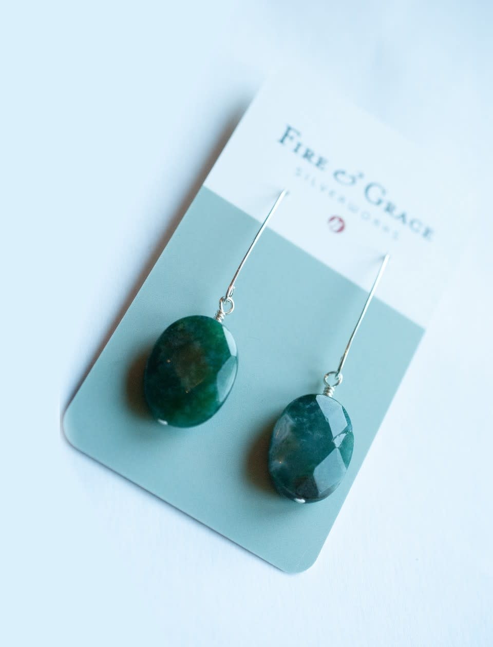 Fire & Grace Silverworks - Marian De Gier - CCBC Earrings - Gem Drop - Jasper