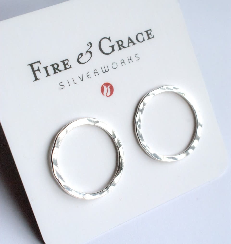 Fire & Grace Silverworks - Marian De Gier - CCBC Earrings - Loop Studs