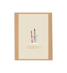 Notecard - Can't Wait for More Adventures with You - Skis