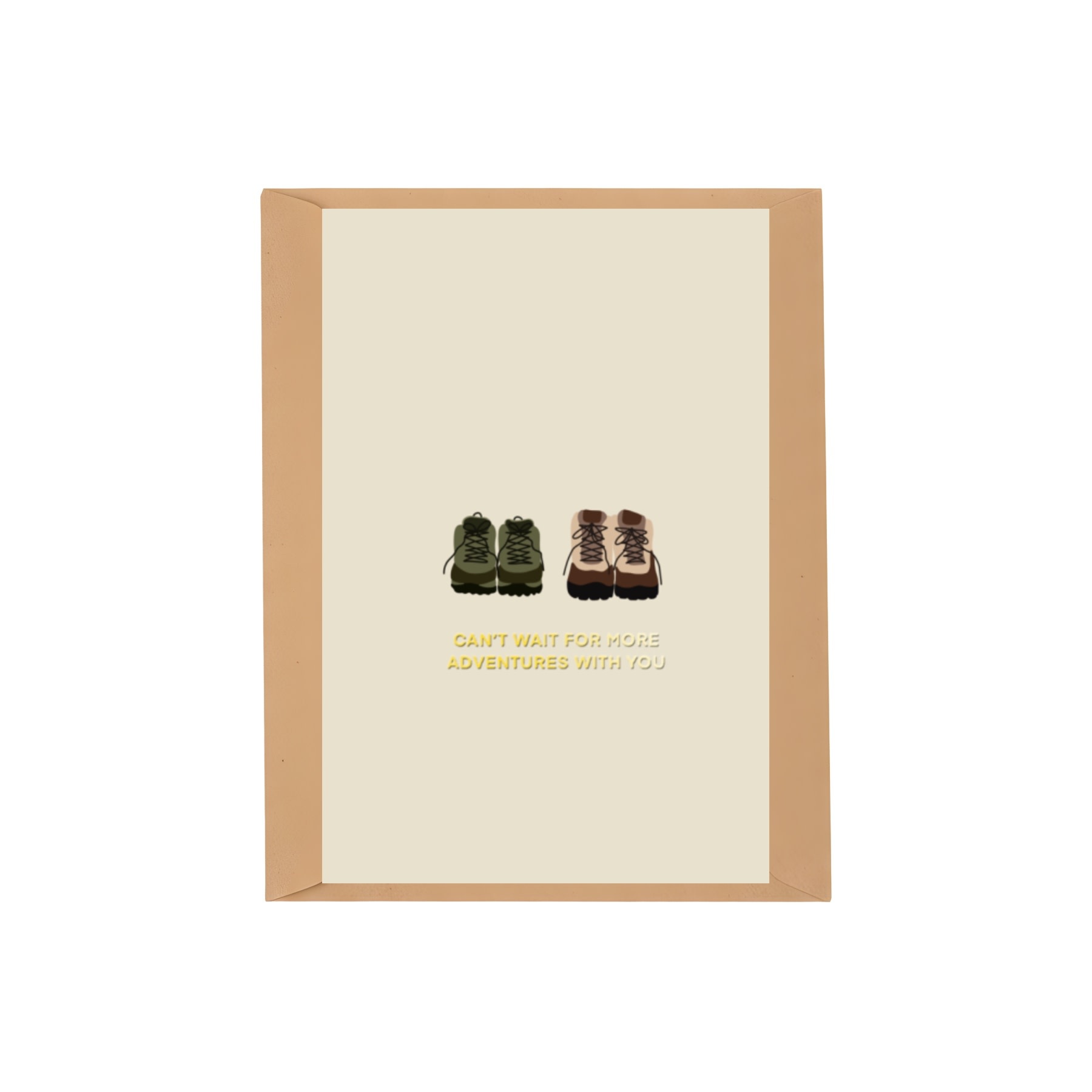 Notecard - Can't Wait for More Adventures with You - Boots