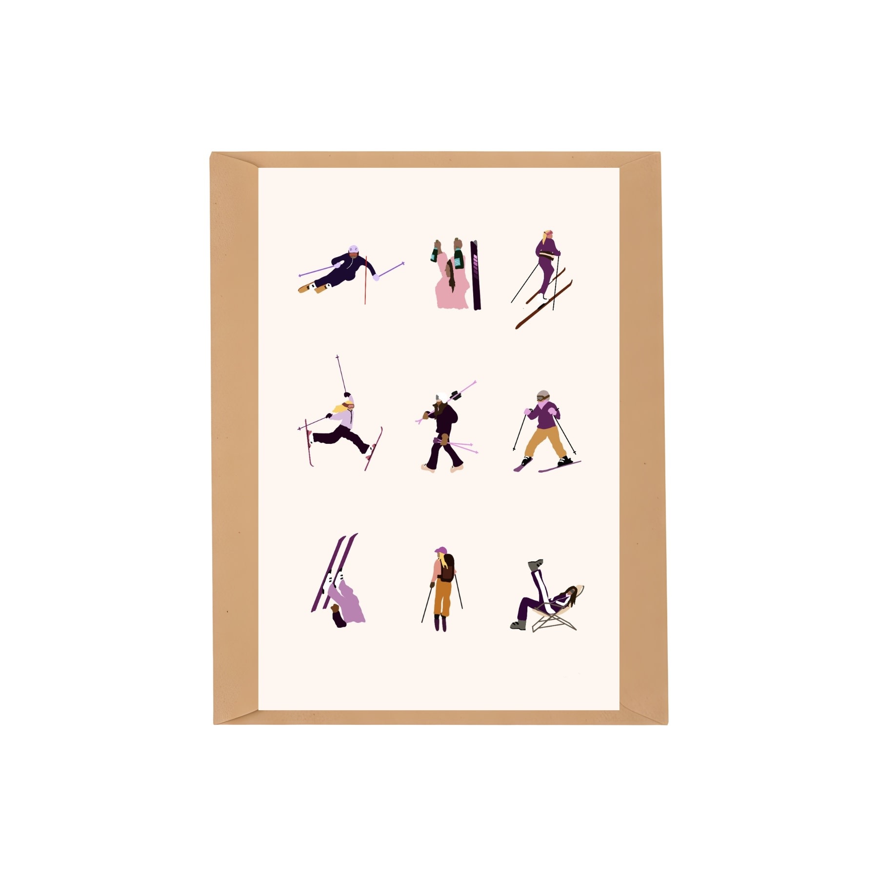 Notecard - Ski Girls