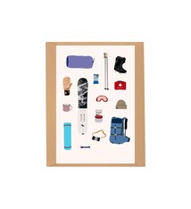 Notecard - Ski Gear Laid Out