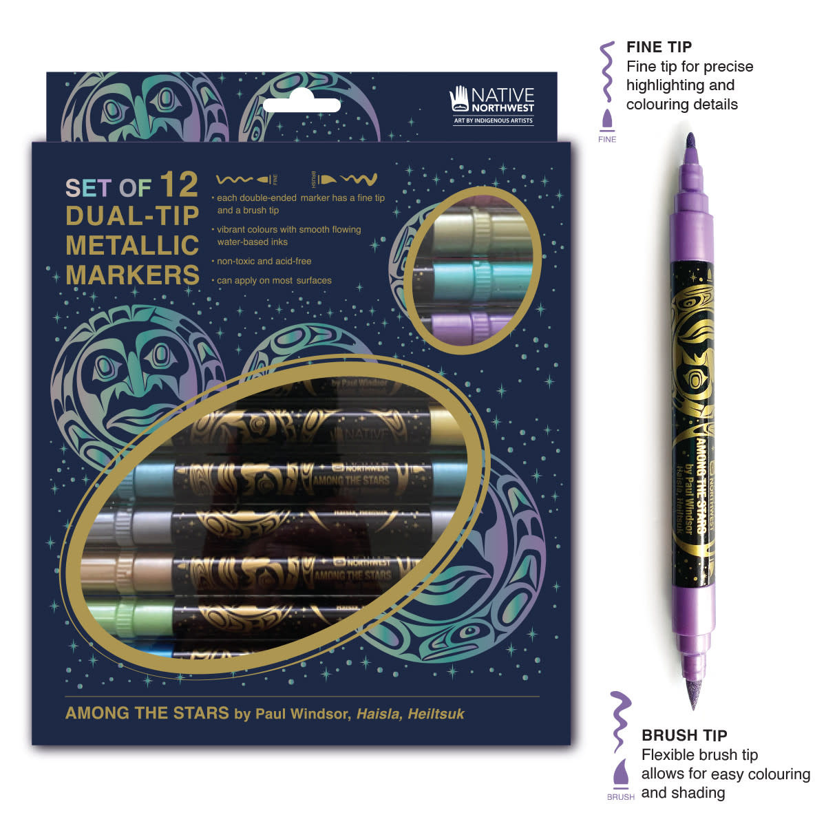 Metallic Felt Markers - Among the Stars