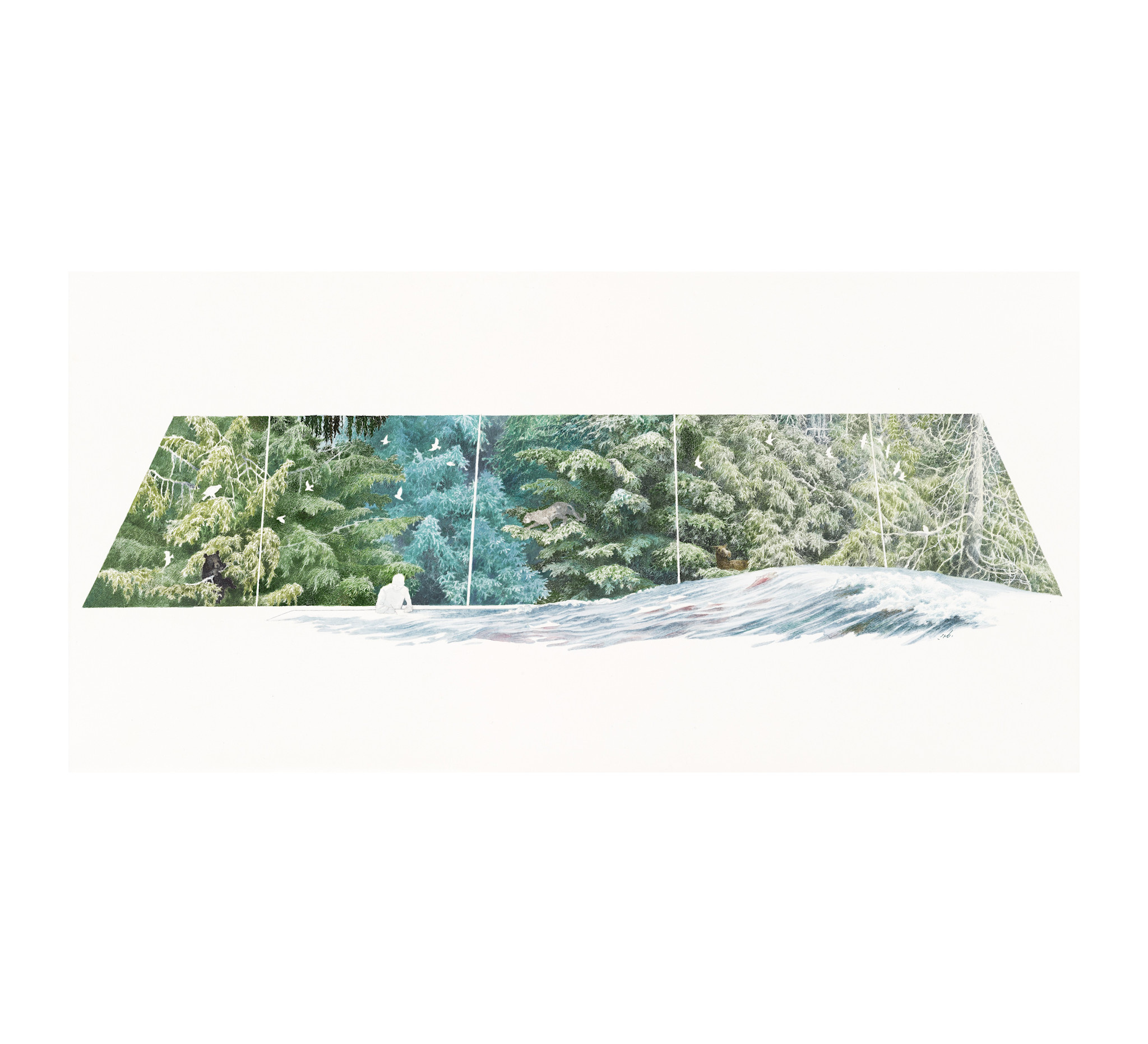 AAM Collection Manabu Ikeda - Five Windows - Limited Edition Print 20 x 40"
