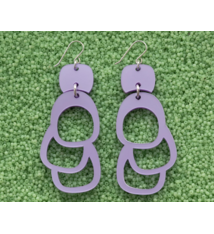 Warren Steven Scott Earrings - Eccentric Ovoids - Pony Purple