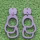 Warren Steven Scott Earrings - Eccentric Ovoids - Pony Purple
