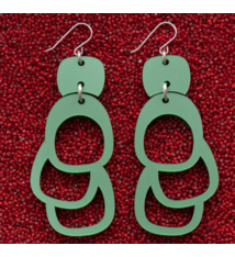 Warren Steven Scott Earrings - Eccentric Ovoids - Nettle Green
