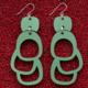 Warren Steven Scott Earrings - Eccentric Ovoids - Nettle Green