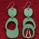 Warren Steven Scott Earrings - Eclipse Ovoids - Baily's Beads - Nettle Green