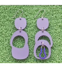 Warren Steven Scott Earrings - Eclipse Ovoids - Baily's Beads - Pony Purple