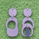 Warren Steven Scott Earrings - Eclipse Ovoids - Baily's Beads - Pony Purple