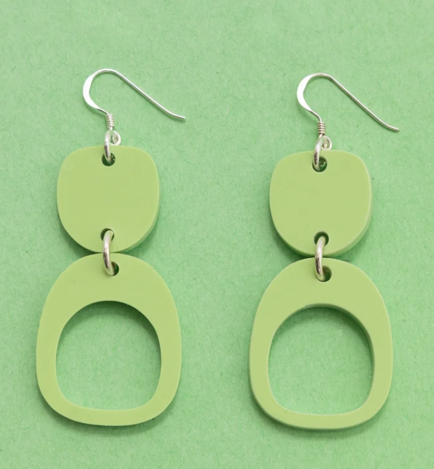 Warren Steven Scott Earrings - Inverted Ovoid - Mini - Sour Apple