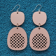 Warren Steven Scott Earrings - Inverted Ovoids - Polka Dot - Dry Pine Needle Brown