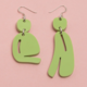 Warren Steven Scott Earrings - Slashed Ovoids - Mixed - Mini - Sour Apple