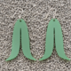 Warren Steven Scott Earrings - Joined Feather - Nettle Green