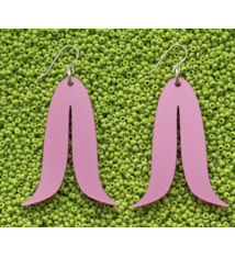 Warren Steven Scott Earrings - Joined Feather - Baldhip Pink