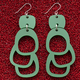 Warren Steven Scott Earrings - Eccentric Ovoids - Nettle Green