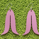 Warren Steven Scott Earrings - Joined Feather - Baldhip Pink