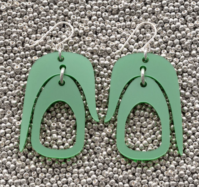 Warren Steven Scott Earrings - Salish Chandelier - Mini - Nettle Green