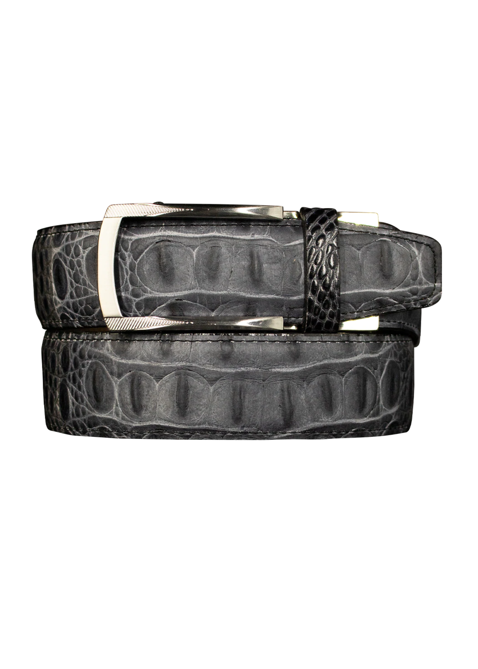 NEXBELT Chordata Crocodile Print Embossed Leather Belt