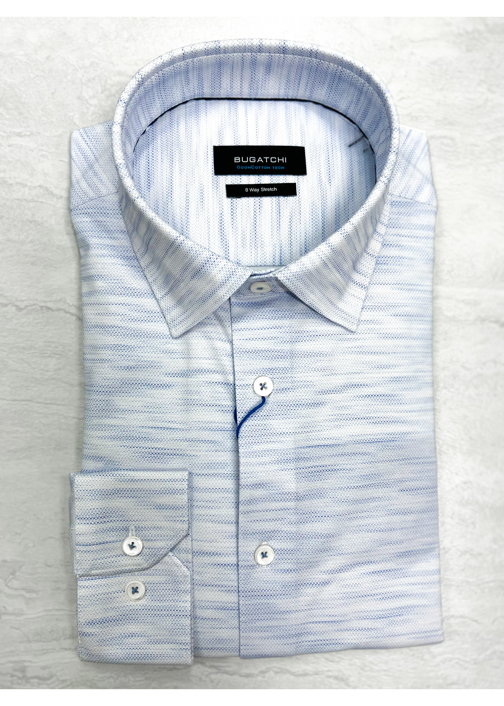 BUGATCHI OoohCotton 'James' Premium Melange Long-sleeve Button-Up