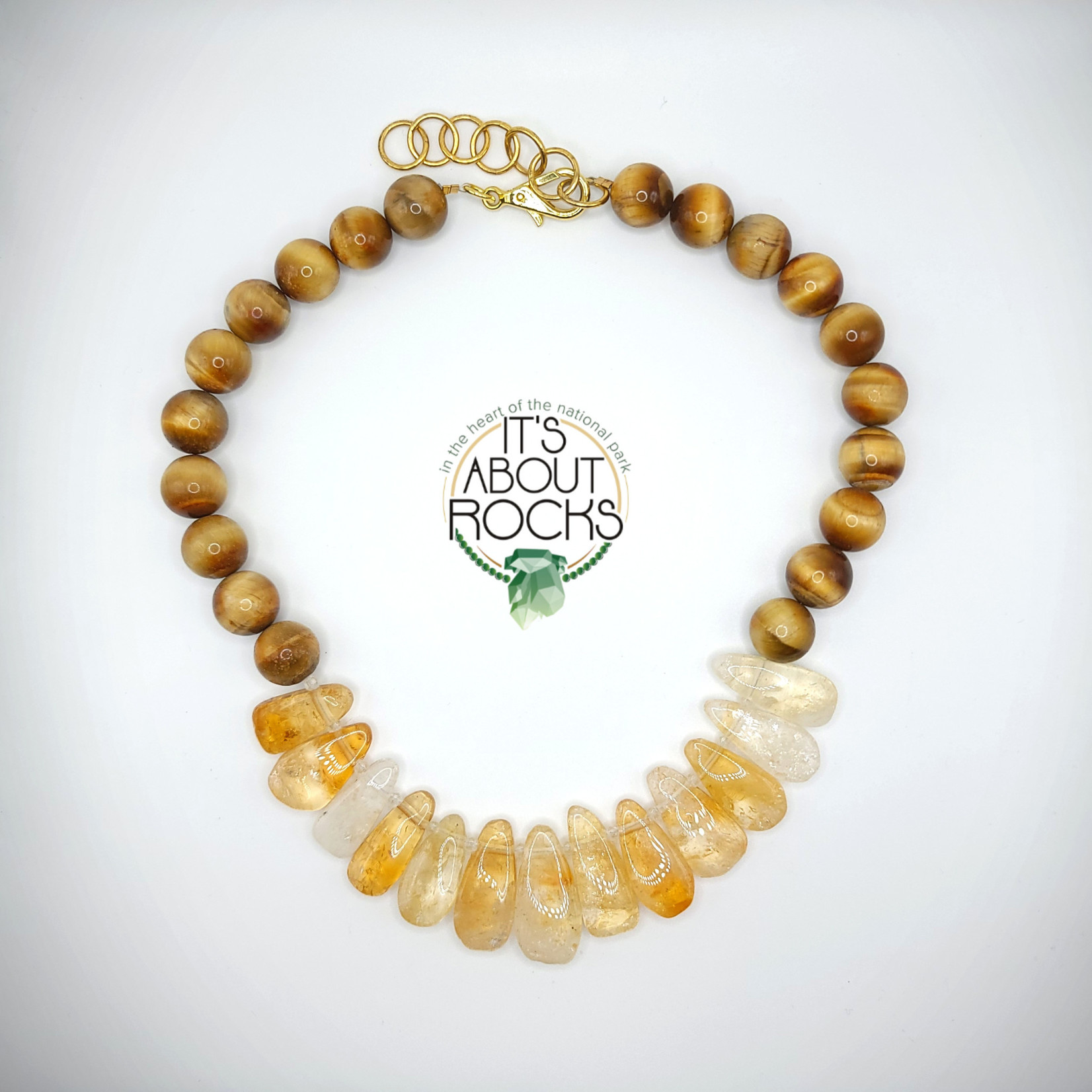 Sir Charles Citrine & Tigers Eye Necklace