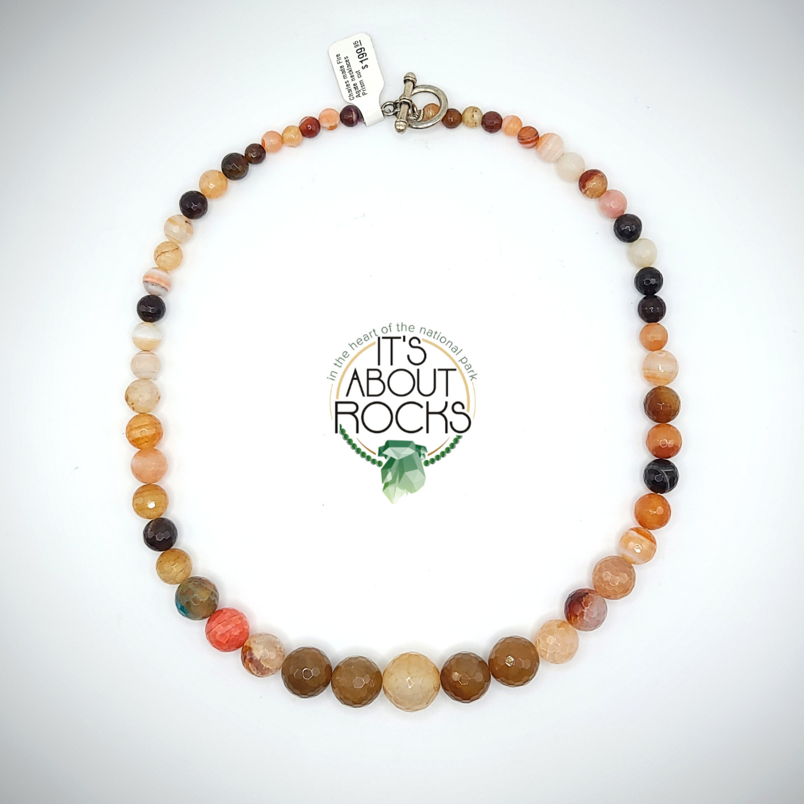 Sir Charles Fire Agate Prism cut Necklaces