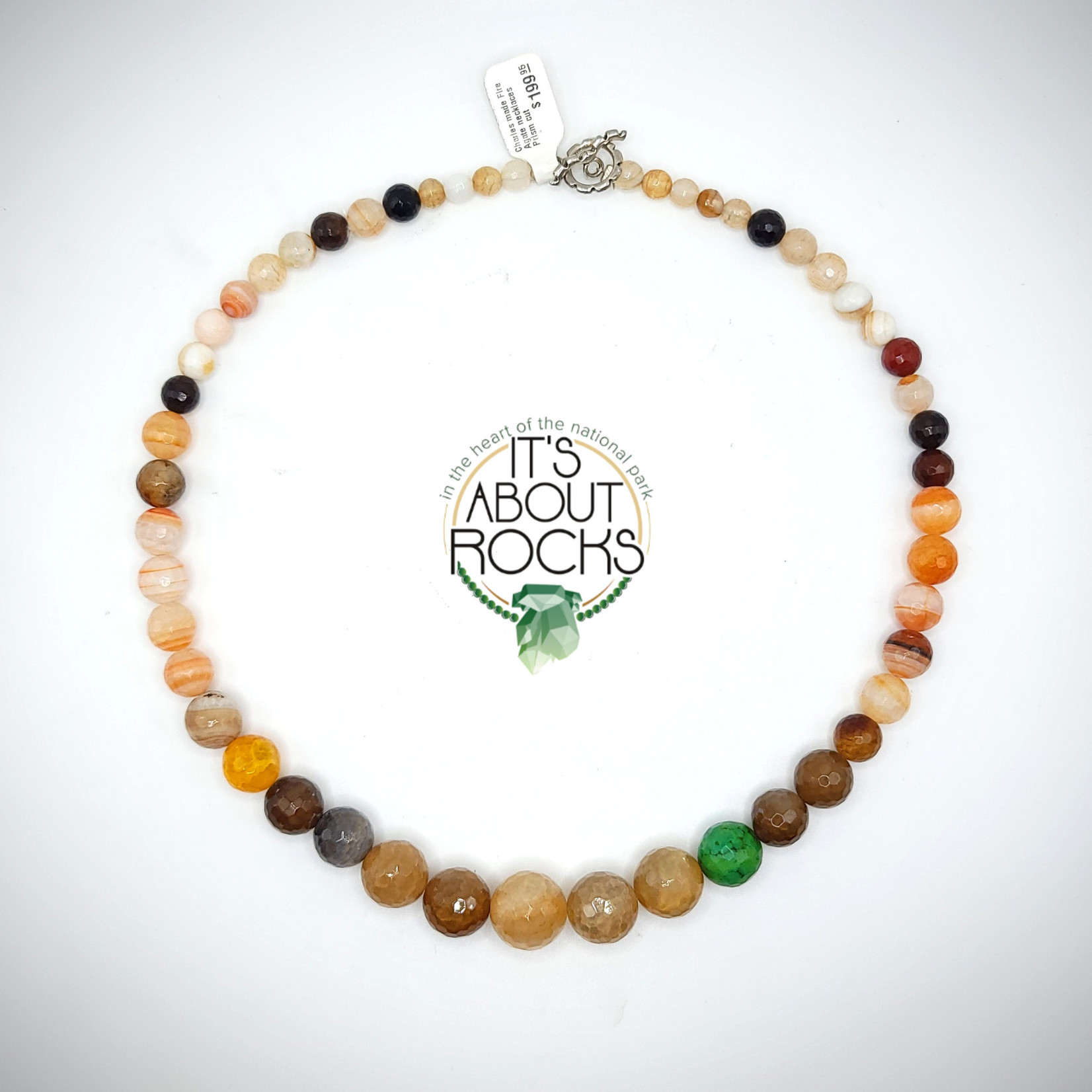 Sir Charles Fire Agate Prism cut Necklaces