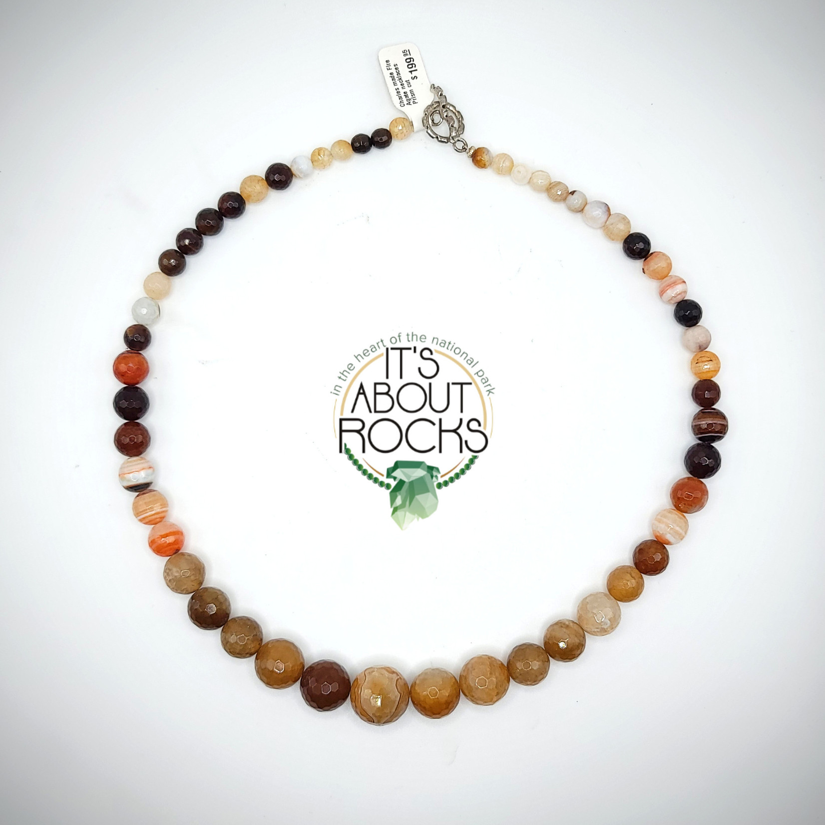Sir Charles Fire Agate Prism cut Necklaces