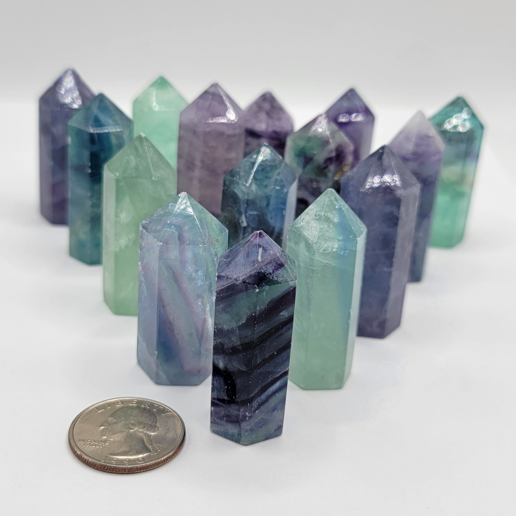 Fluorite Tower, 1.5 and 2 inch
