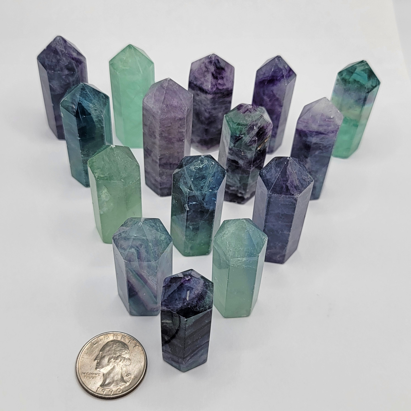 Fluorite Tower, 1.5 and 2 inch