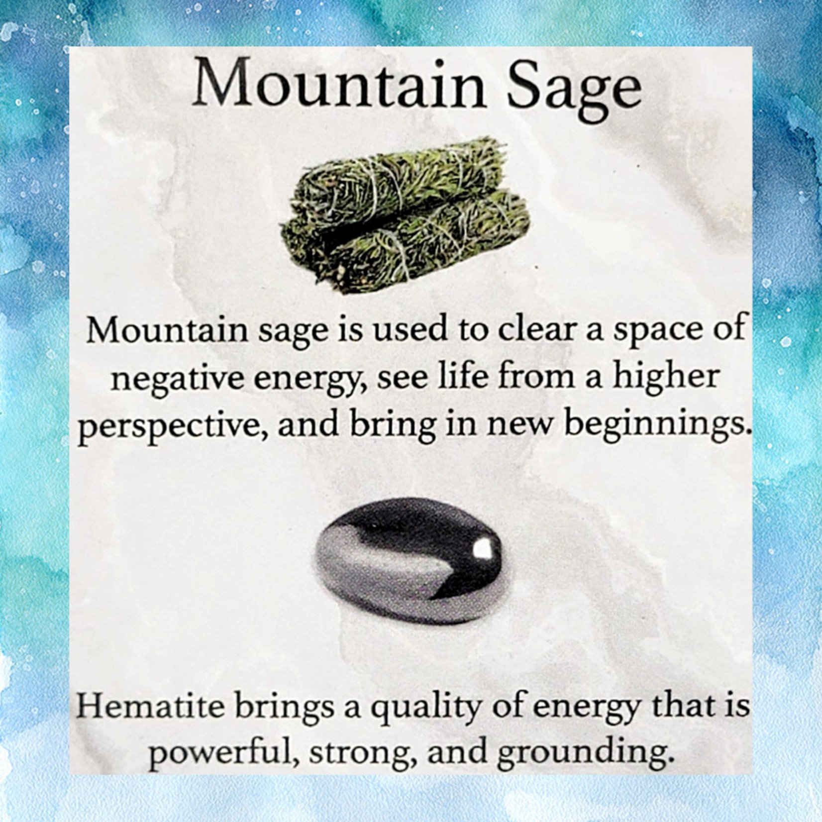 Majestic Mountain Sage w/ Hematite