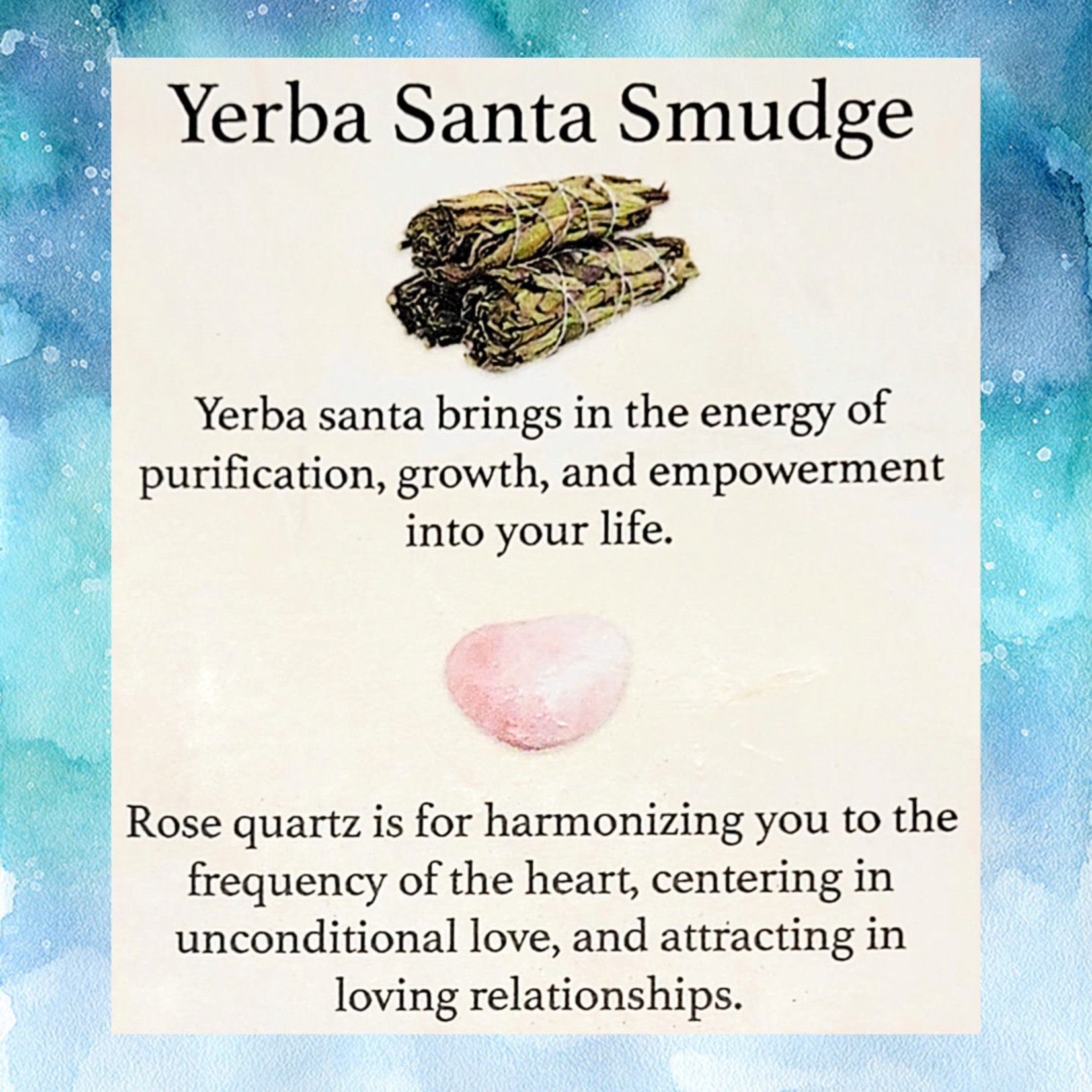 Yerba Santa Sage with Rose Quartz