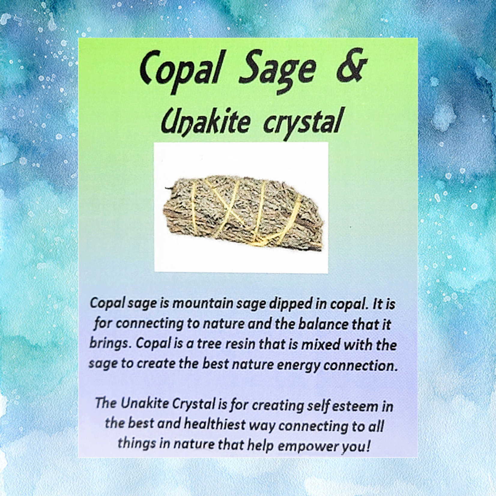 Copal Sage with Unakite