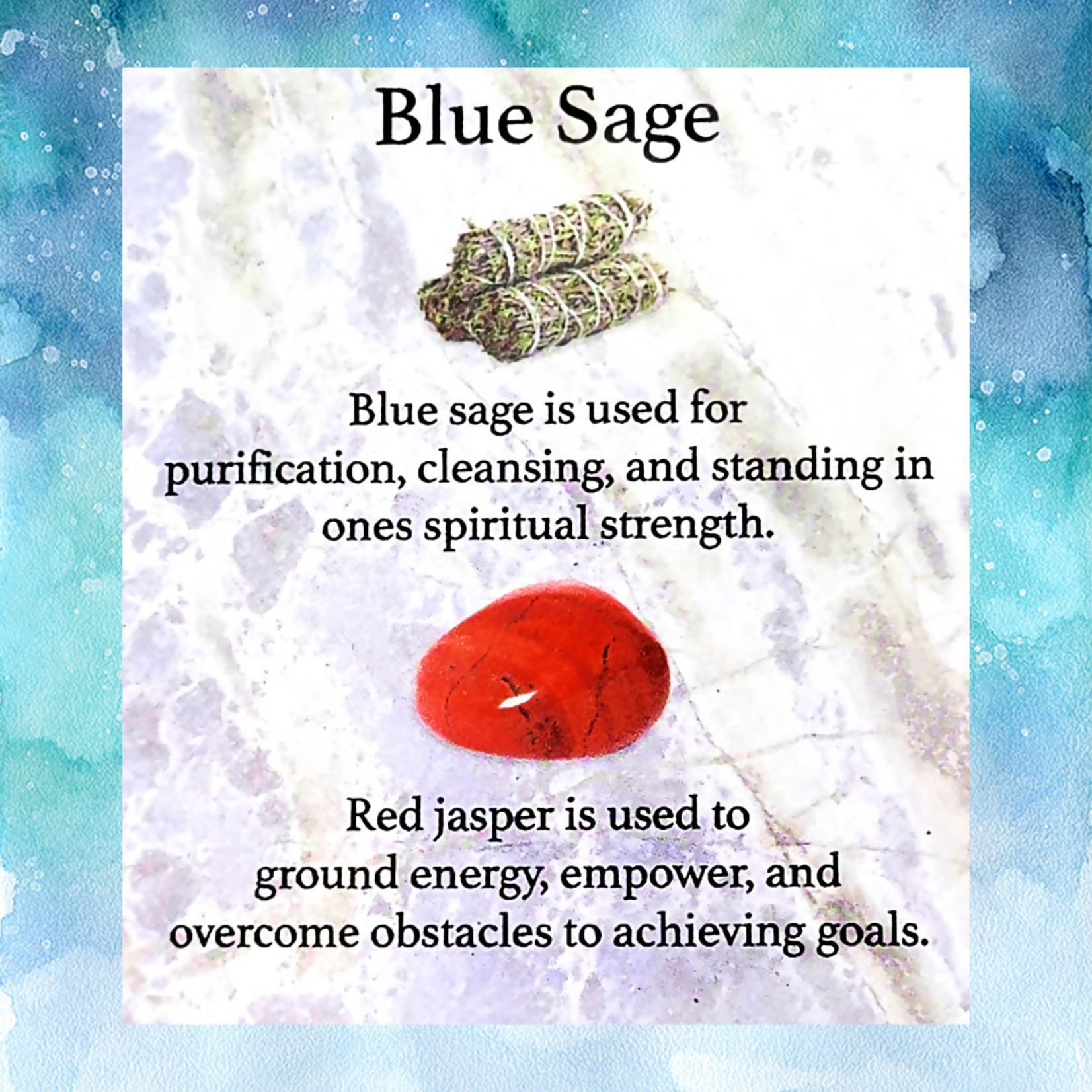 Blue Sage with Red Jasper