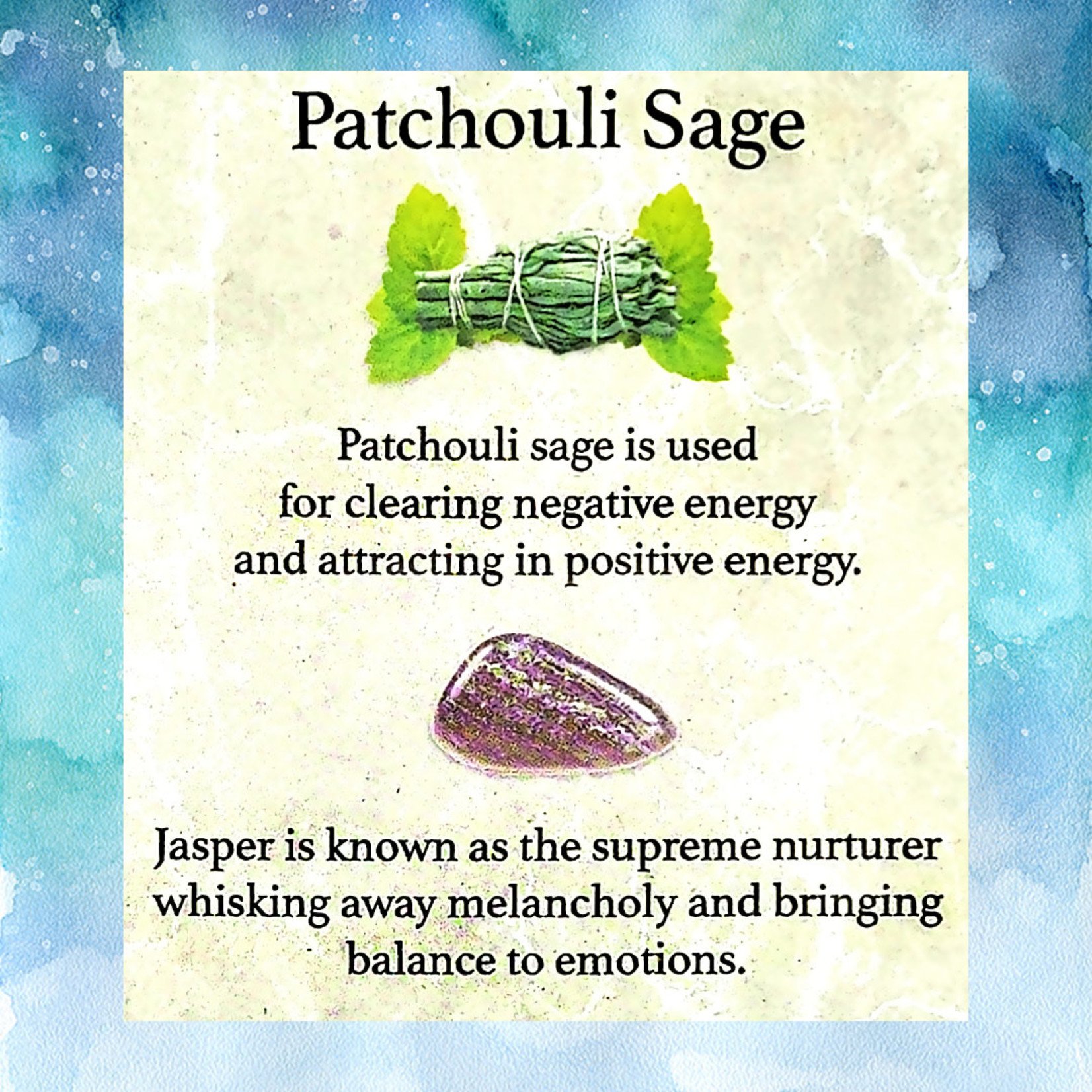 Patchouli Sage w/ Grey Jasper