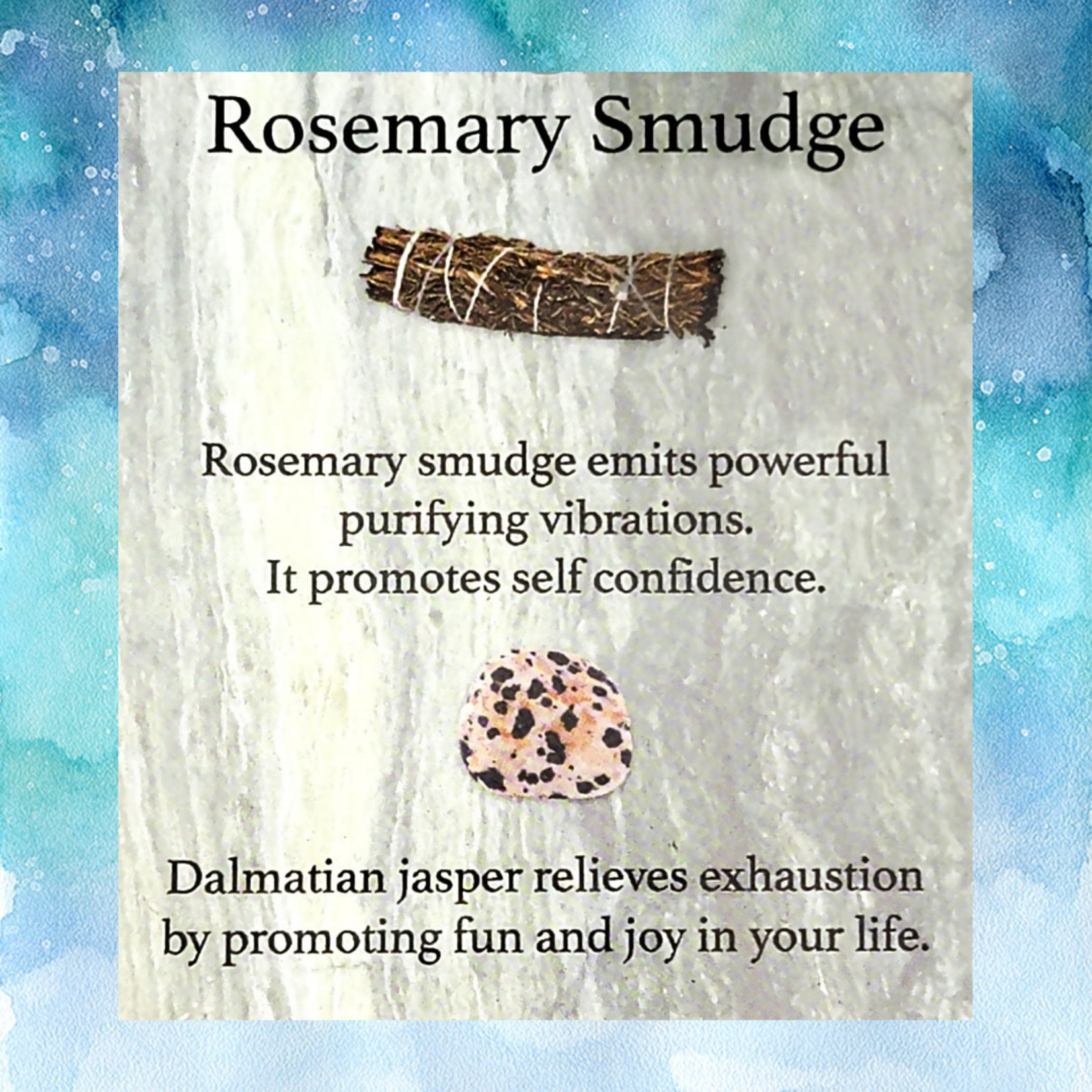 Rosemary Sage with Dalmatian Jasper