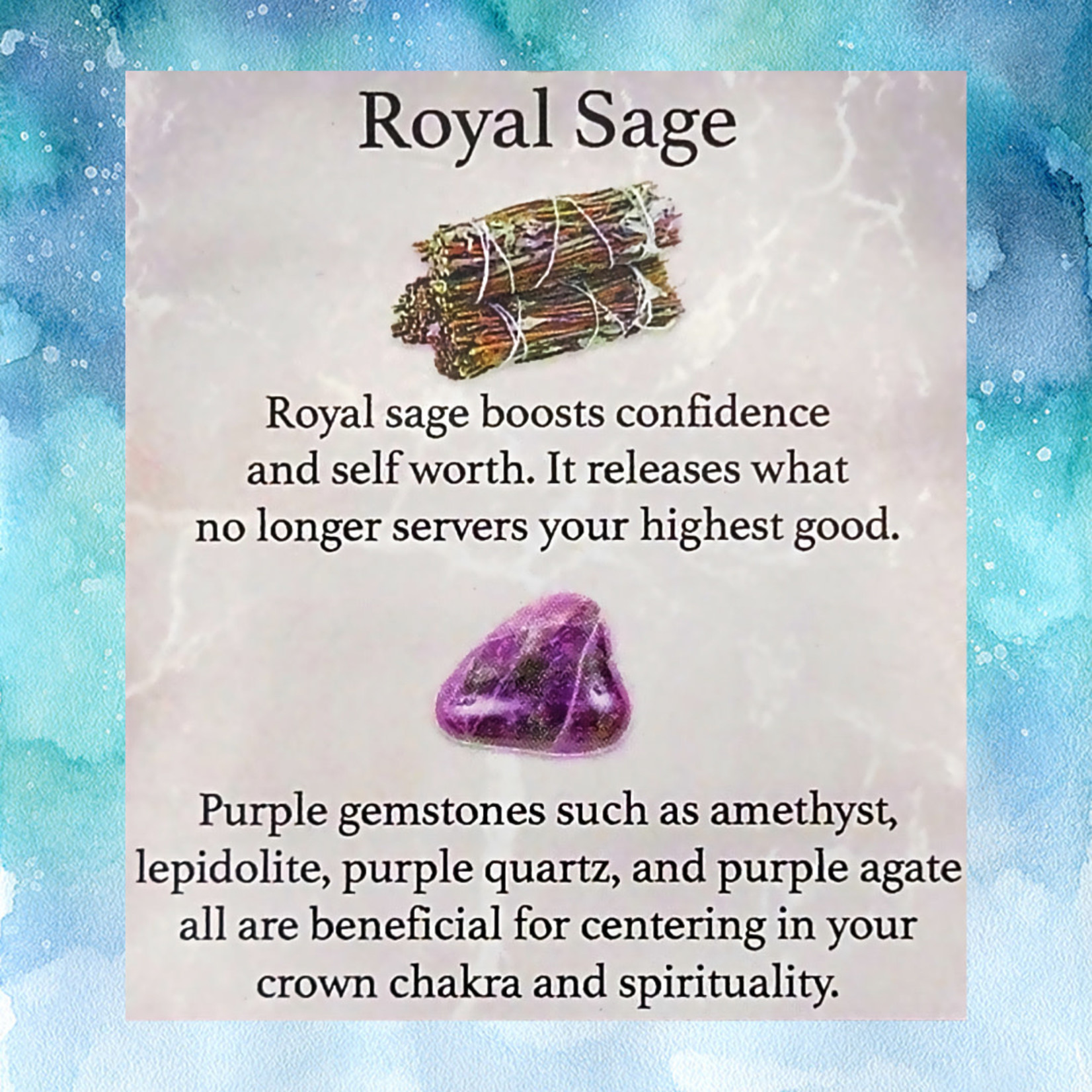 Royal Sage with Amethyst