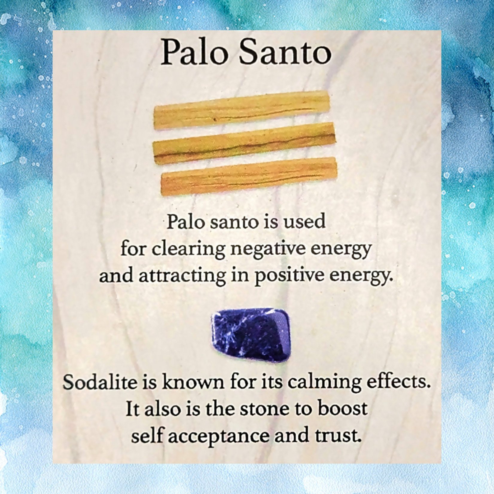 Palo Santo Sticks w/ Sodalite