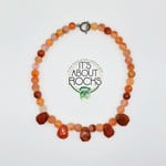 Sir Charles Carnelian W/5 stones Necklace