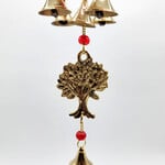 Tree of Life Brass Wind Chime w/ Beads 23"