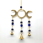 Triple Moon Windchime w/ Beads 9"