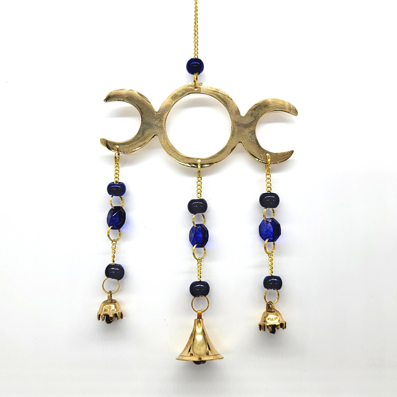 Triple Moon Windchime w/ Beads 9"