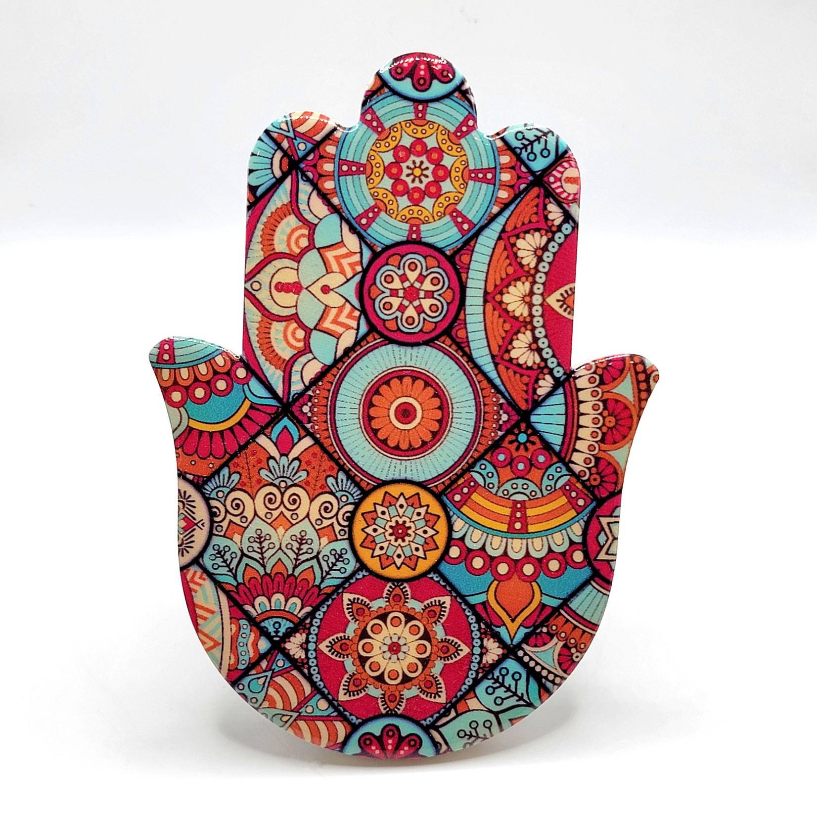 Hamsa Home Decor, Aqua Pink Mandalas