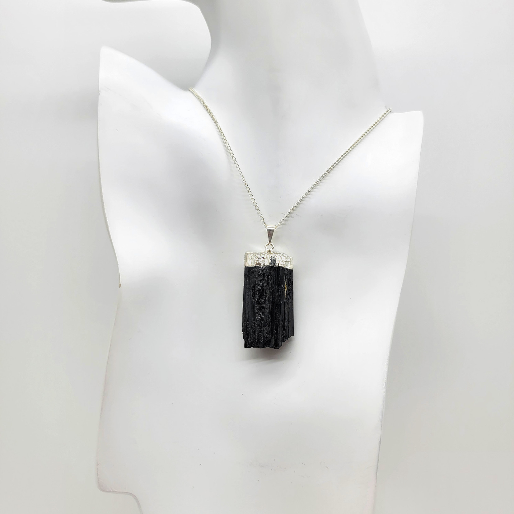 Raw Black Tourmaline Pendant